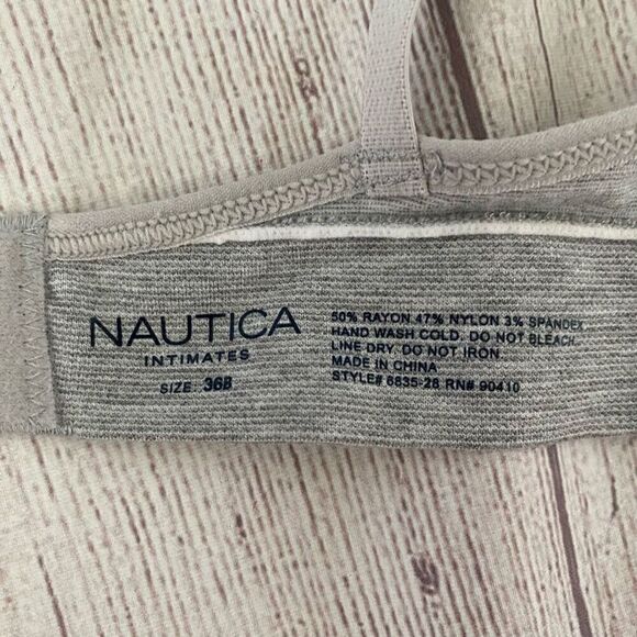 Nautica intimates push up bra w/adjustable strap 36B brand new grey - Picture 9 of 9